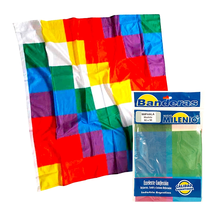 Bandera Milenio Wiphala 0.90x0.90 Pueblos Originarios Art.4038